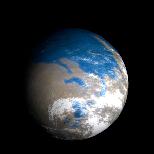 The artist's impression of Kepler-298 c artist's rendition