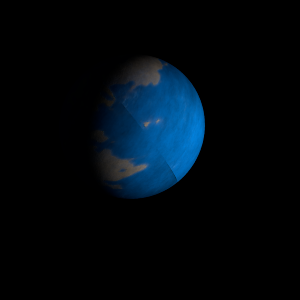 The artist's impression of Kepler-300 c artist's rendition