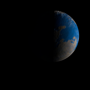 The artist's impression of Kepler-307 b artist's rendition