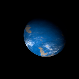 The artist's impression of Kepler-317 c artist's rendition