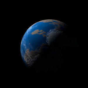 The artist's impression of Kepler-323 b artist's rendition