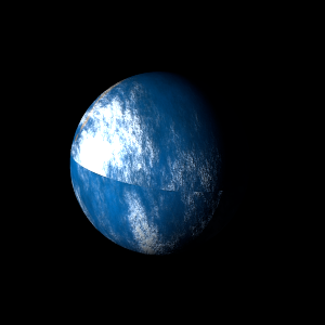 The artist's impression of Kepler-324 e artist's rendition