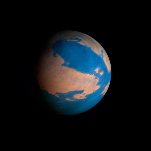 The artist's impression of Kepler-325 b artist's rendition