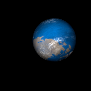 The artist's impression of Kepler-342 e artist's rendition