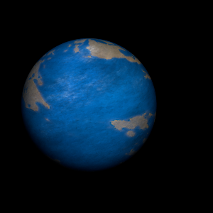 The artist's impression of Kepler-347 d artist's rendition