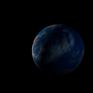 The artist's impression of Kepler-350 b artist's rendition