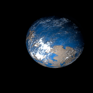 The artist's impression of Kepler-350 c artist's rendition