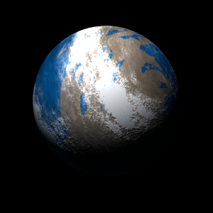 The artist's impression of Kepler-353 c artist's rendition