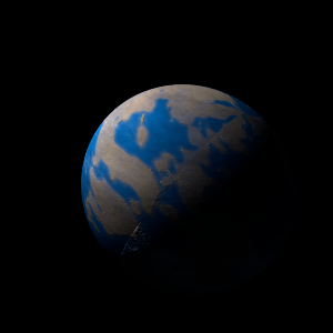 The artist's impression of Kepler-364 b artist's rendition