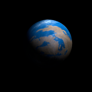 The artist's impression of Kepler-374 b artist's rendition