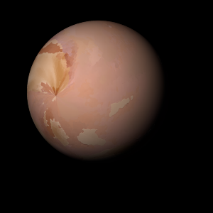 The artist's impression of Kepler-381 b artist's rendition