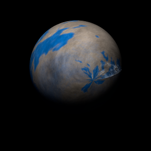 The artist's impression of Kepler-398 c artist's rendition