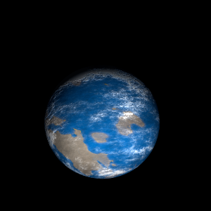 The artist's impression of Kepler-411 b artist's rendition
