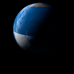 The artist's impression of Kepler-418 c artist's rendition