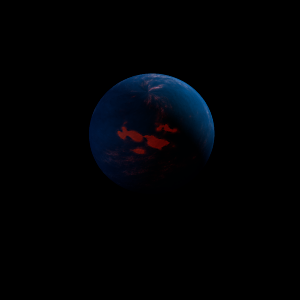 The artist's impression of Kepler-442 b artist's rendition
