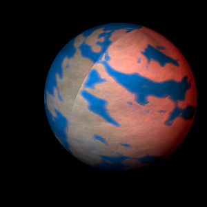 The artist's impression of Kepler-443 b artist's rendition