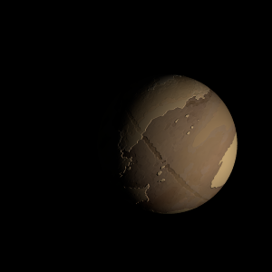 The artist's impression of Kepler-51 b artist's rendition