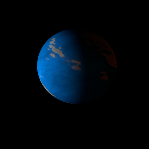 The artist's impression of Kepler-522 b artist's rendition