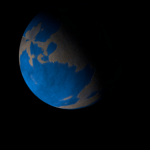 The artist's impression of Kepler-527 b artist's rendition