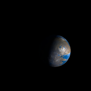 The artist's impression of Kepler-547 Ab artist's rendition