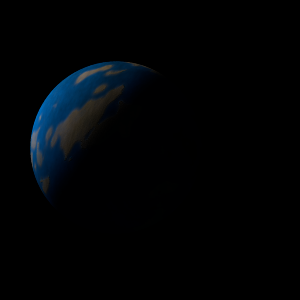 The artist's impression of Kepler-553 c artist's rendition