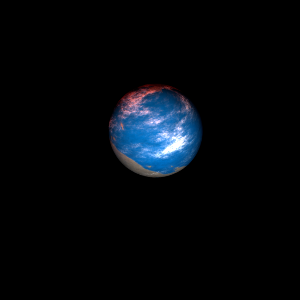 The artist's impression of Kepler-555 Ab artist's rendition
