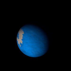 The artist's impression of Kepler-55 Af artist's rendition