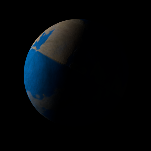 The artist's impression of Kepler-580 b artist's rendition