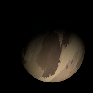 The artist's impression of Kepler-586 b artist's rendition