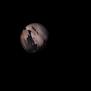 The artist's impression of Kepler-588 b artist's rendition