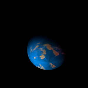 The artist's impression of Kepler-58 d artist's rendition