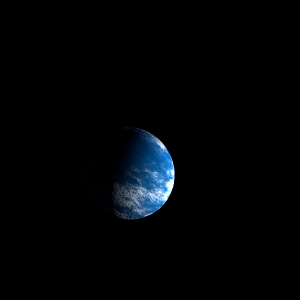 The artist's impression of Kepler-595 b artist's rendition