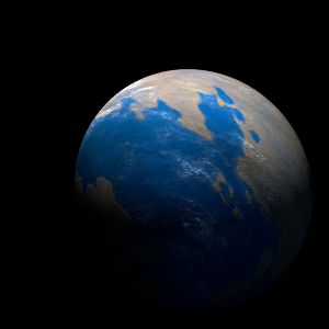 The artist's impression of Kepler-597 b artist's rendition