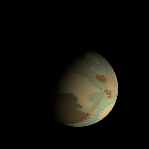 The artist's impression of Kepler-598 c artist's rendition