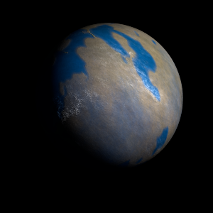 The artist's impression of Kepler-624 b artist's rendition