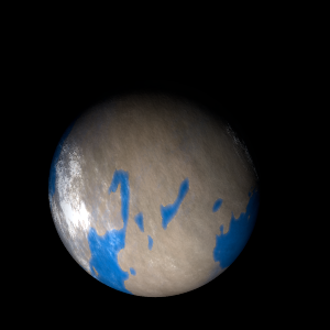 The artist's impression of Kepler-628 b artist's rendition