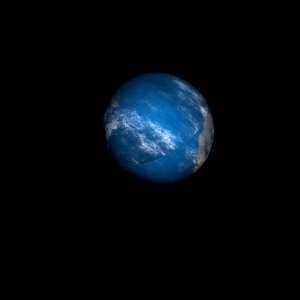 The artist's impression of Kepler-637 b artist's rendition