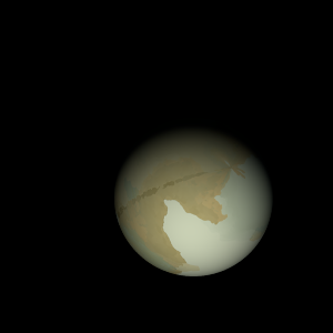 The artist's impression of Kepler-647 b artist's rendition