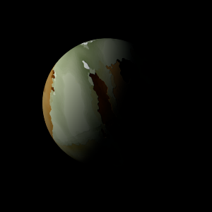 The artist's impression of Kepler-668 b artist's rendition
