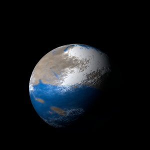 The artist's impression of Kepler-677 b artist's rendition