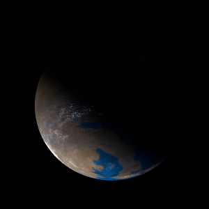 The artist's impression of Kepler-679 b artist's rendition