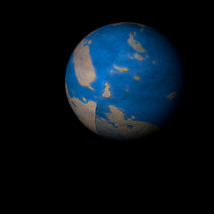 The artist's impression of Kepler-67 b artist's rendition
