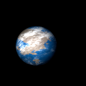 The artist's impression of Kepler-695 b artist's rendition