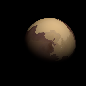 The artist's impression of Kepler-713 b artist's rendition