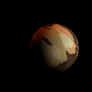 The artist's impression of Kepler-738 b artist's rendition