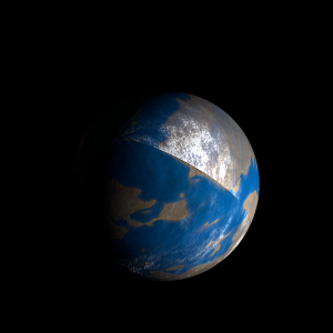 The artist's impression of Kepler-774 b artist's rendition
