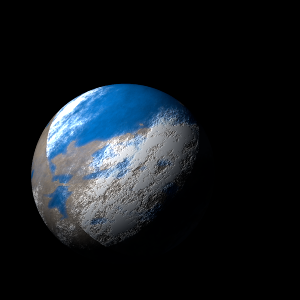 The artist's impression of Kepler-799 b artist's rendition