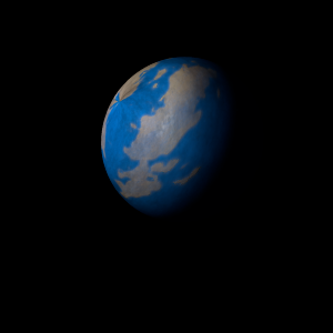 The artist's impression of Kepler-843 b artist's rendition