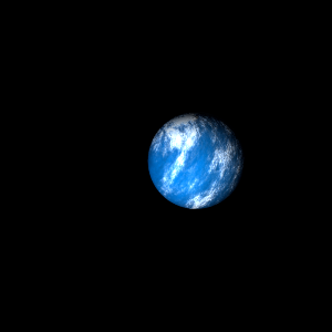The artist's impression of Kepler-884 b artist's rendition