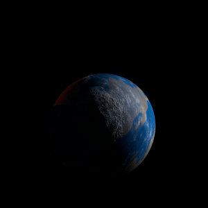 The artist's impression of Kepler-885 b artist's rendition